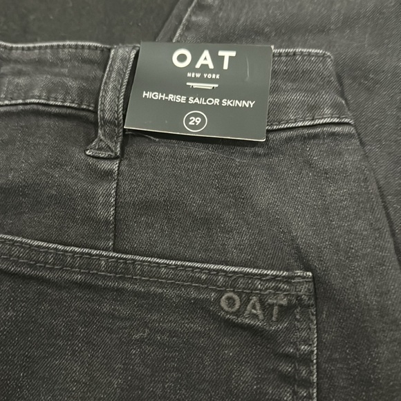 O A T New York high-rise sailor, skinny black jeans, size 29 new with tag - Picture 4 of 8